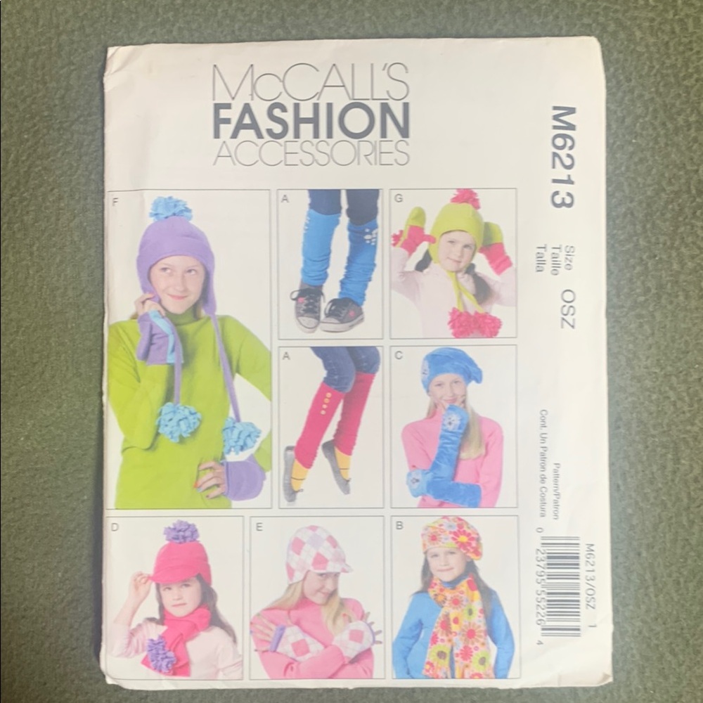 NWT McCall’s Fashion Accessories pattern. M6213. One size